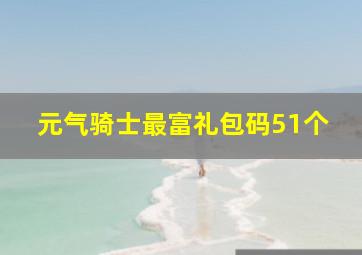 元气骑士最富礼包码51个