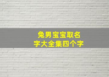 兔男宝宝取名字大全集四个字