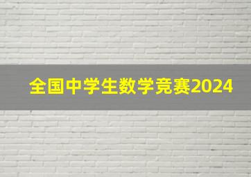 全国中学生数学竞赛2024