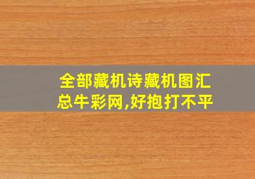 全部藏机诗藏机图汇总牛彩网,好抱打不平