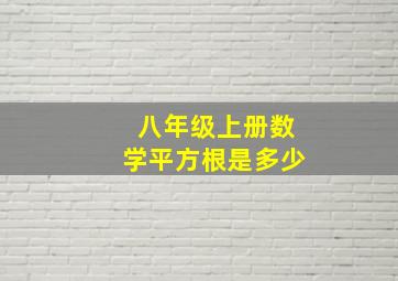 八年级上册数学平方根是多少