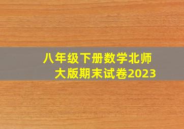 八年级下册数学北师大版期末试卷2023