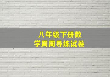 八年级下册数学周周导练试卷