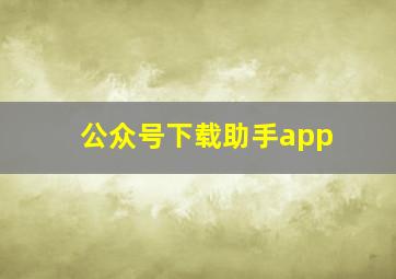 公众号下载助手app