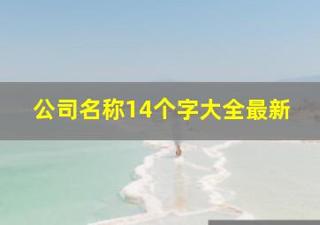 公司名称14个字大全最新