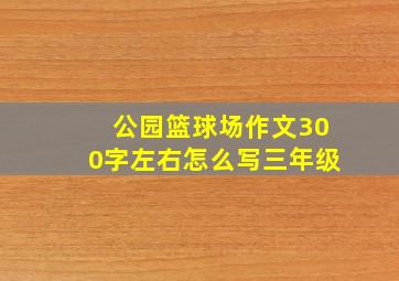 公园篮球场作文300字左右怎么写三年级