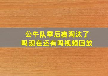 公牛队季后赛淘汰了吗现在还有吗视频回放