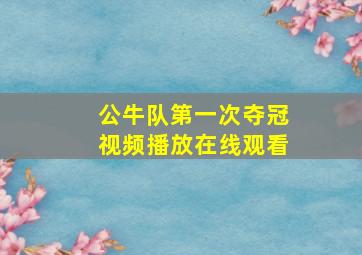 公牛队第一次夺冠视频播放在线观看