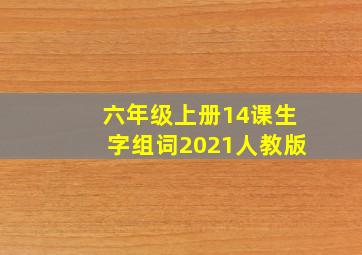 六年级上册14课生字组词2021人教版