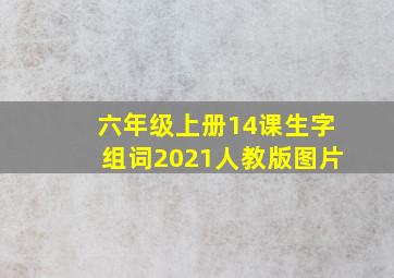 六年级上册14课生字组词2021人教版图片