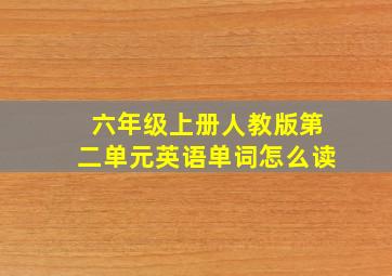 六年级上册人教版第二单元英语单词怎么读