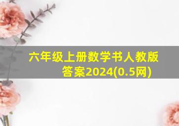 六年级上册数学书人教版答案2024(0.5网)