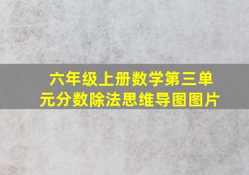 六年级上册数学第三单元分数除法思维导图图片