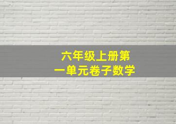 六年级上册第一单元卷子数学