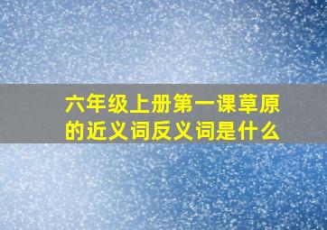 六年级上册第一课草原的近义词反义词是什么