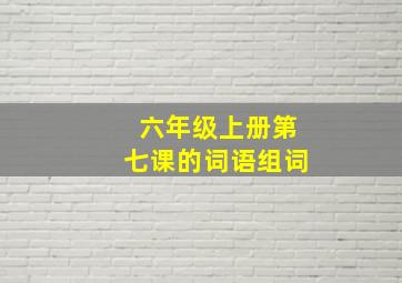 六年级上册第七课的词语组词