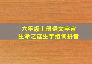 六年级上册语文宇宙生命之谜生字组词拼音