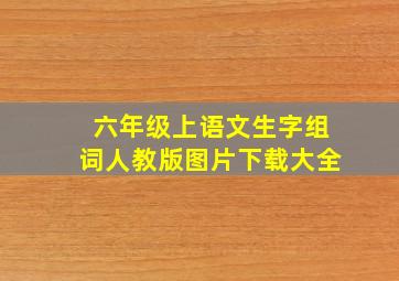 六年级上语文生字组词人教版图片下载大全