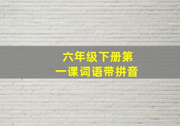 六年级下册第一课词语带拼音