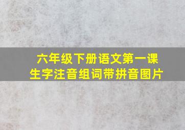 六年级下册语文第一课生字注音组词带拼音图片