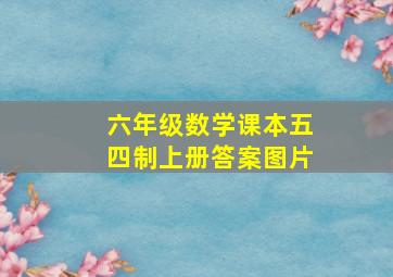 六年级数学课本五四制上册答案图片