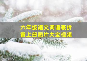 六年级语文词语表拼音上册图片大全视频