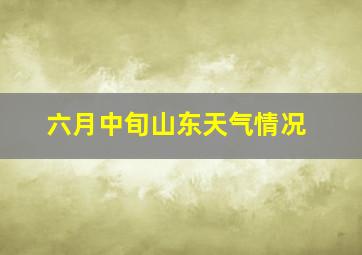 六月中旬山东天气情况