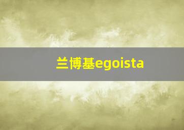 兰博基egoista