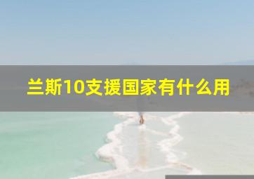 兰斯10支援国家有什么用