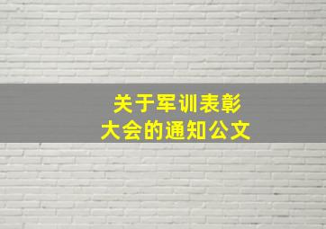 关于军训表彰大会的通知公文