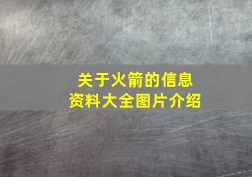 关于火箭的信息资料大全图片介绍