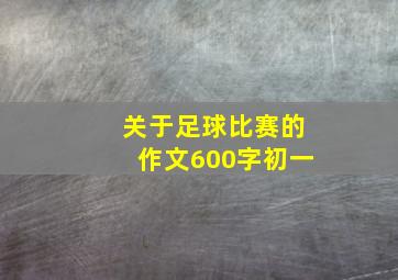 关于足球比赛的作文600字初一