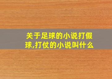 关于足球的小说打假球,打仗的小说叫什么