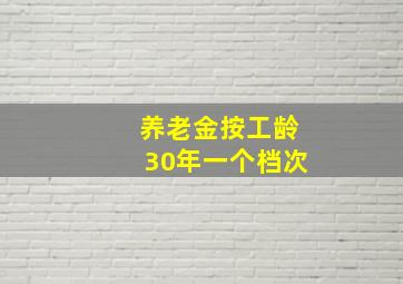 养老金按工龄30年一个档次