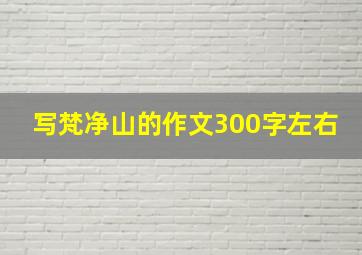 写梵净山的作文300字左右