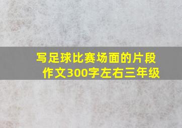 写足球比赛场面的片段作文300字左右三年级