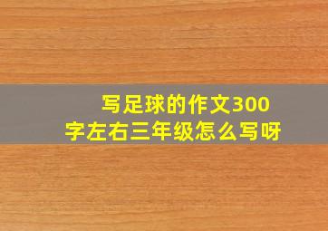 写足球的作文300字左右三年级怎么写呀