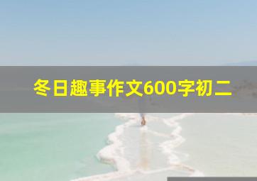 冬日趣事作文600字初二