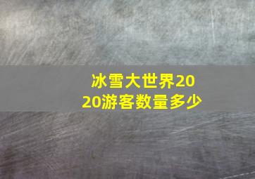 冰雪大世界2020游客数量多少