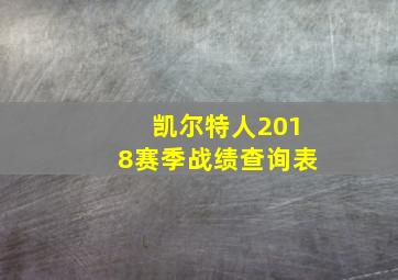 凯尔特人2018赛季战绩查询表