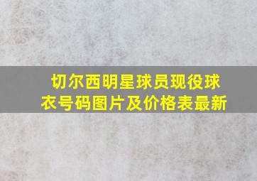 切尔西明星球员现役球衣号码图片及价格表最新