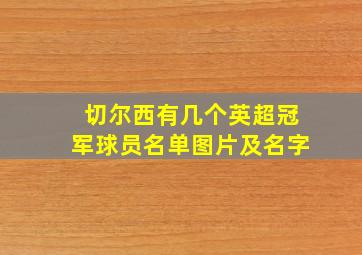 切尔西有几个英超冠军球员名单图片及名字