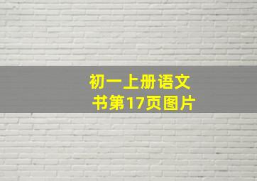 初一上册语文书第17页图片