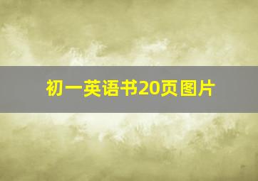 初一英语书20页图片