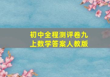 初中全程测评卷九上数学答案人教版