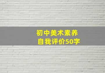 初中美术素养自我评价50字