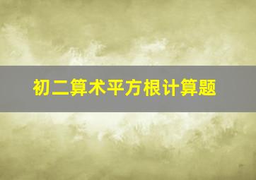 初二算术平方根计算题