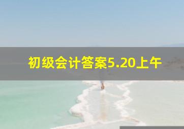 初级会计答案5.20上午