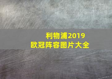 利物浦2019欧冠阵容图片大全