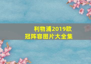 利物浦2019欧冠阵容图片大全集